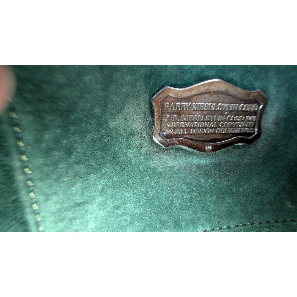 Barry Kieselstein-Cord RARE Brown Woven Leather Clutch - 925 Silver Horse head - Picture 16 of 16